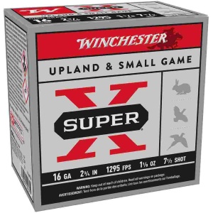 Winchester Super-X High-Brass Shotshells 16 ga 2-3/4" 1-1/8 oz 1295 fps #7.5 25/ct