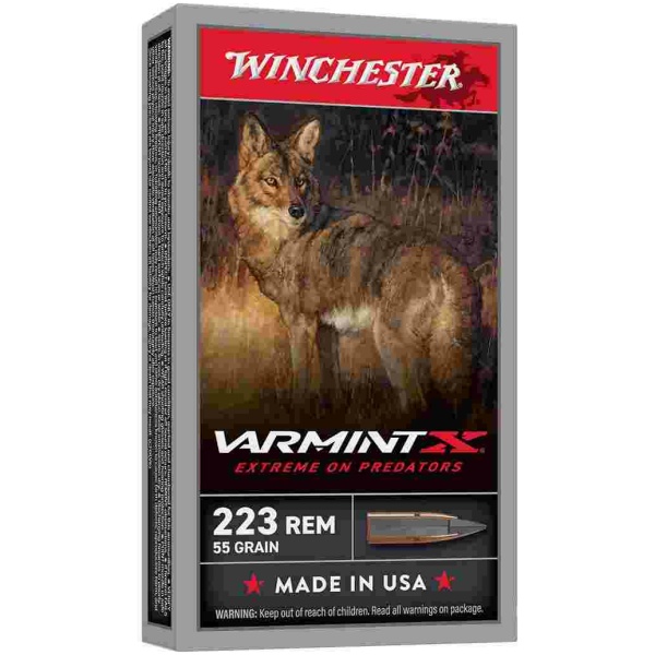 Winchester Varmint X Rifle Ammunition .223 Rem 55gr PT 3240fps 20/ct
