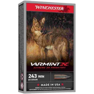 Winchester Varmint X Rifle Ammunition .243 Win 65gr PT 3620fps 20/ct