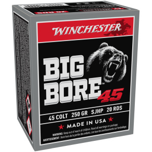 Winchester Big Bore Handgun Ammunition .45 Colt 250 gr. SJHP 845 fps 20/ct