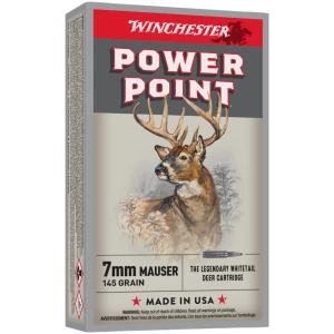 Winchester Super-X Power Point Rifle Ammunition 7mm Mauser 145 gr. PSP 2660 fps 20/ct