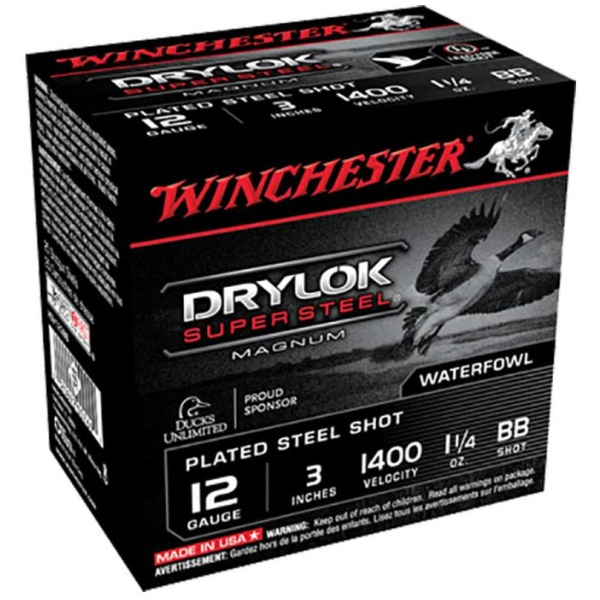 Winchester Drylok Super Steel Magnum Shotshells 3" 1-1/4 oz 1400 fps #BB 10/ct