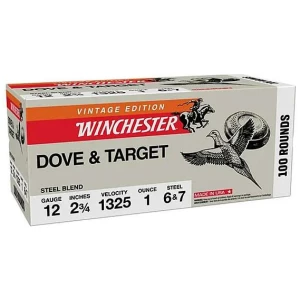 Winchester Dove & Target Steel Blend Shotshells 12ga 2-3/4" 1oz 1325 fps #6&7 100/ct