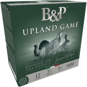 B&P Upland Game Shotshells- 12 ga 2-3/4 In 1-1/4 oz #4 1400 fps 25/ct