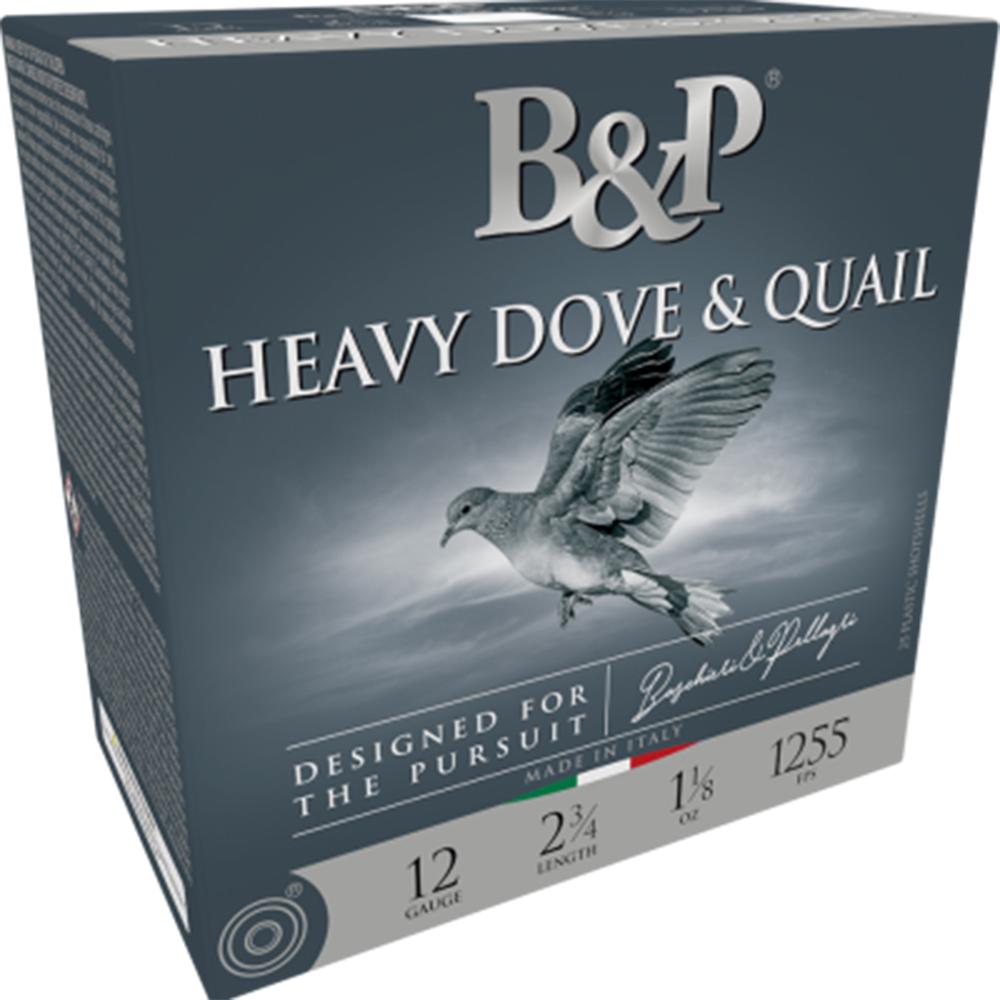 B&P Dove & Quail Shotshells 12 ga 2-3/4 In 1-1/8 oz-#6 1255 fps 25/ct