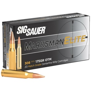 Sig Sauer Elite Match Rifle Ammunition .308 Win 175gr OTM 20/ct