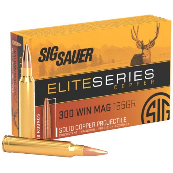 Sig Sauer Elite Hunting Rifle Ammunition .300 Win Mag 165 gr HP 20/ct