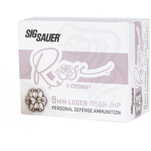 Sig Sauer ROSE Handgun Ammunition 9mm Luger 115gr JHP 1050 fps 20/ct