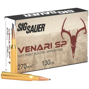 Sig Sauer Venari SP Rifle Ammunition .270 Win 130gr SP 2846 fps 20/ct