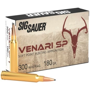 Sig Sauer Venari SP Rifle Ammunition .300 Win Mag 180gr SP 3050 fps 20/ct