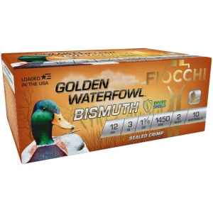 Fiocchi Golden Waterfowl Bismuth 12ga 3" 1-3/8oz 1450 fps #2 10/ct