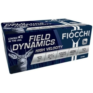 Fiocchi Nickel-Plated Buckshot 12 ga 2 3/4" MAX 27 plts #4B 1325 fps - 10/box