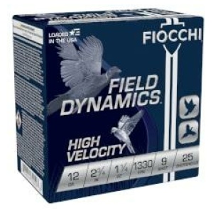 FIOCCHI 12GA HV 2-3/4 1-1/4OZ #9 1330FPS 25RD