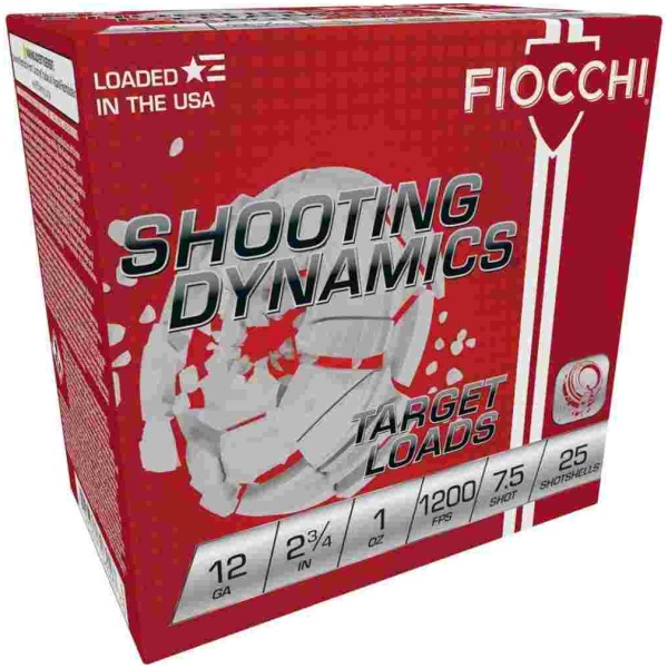 Fiocchi Exacta Heavy Shooting Dynamics Shotshells 12ga 2-3/4 in 1 oz 1200 fps #7.5 25/ct