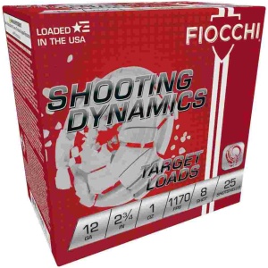 Fiocchi Exacta Light Shooting Dynamics Shotshells 12 ga 2-3/4 in 1oz 1170 fps #8 25/ct