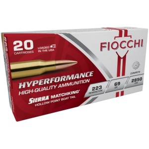 Fiocchi Exacta Match Rifle Ammunition .223 Rem 69 gr HPBT 2735 fps - 20/box