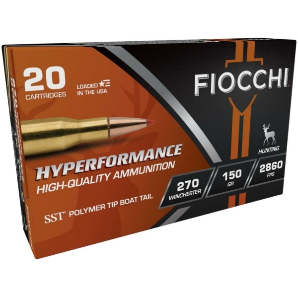 Fiocchi Hyperformance Hunt Rifle Ammunition .270 Win 150 gr SST 2860 fps 20/ct
