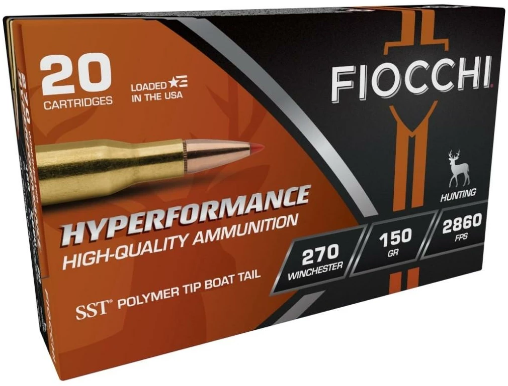 Fiocchi Hyperformance Hunt Rifle Ammunition .270 Win 150 gr SST 2860 fps 20/ct