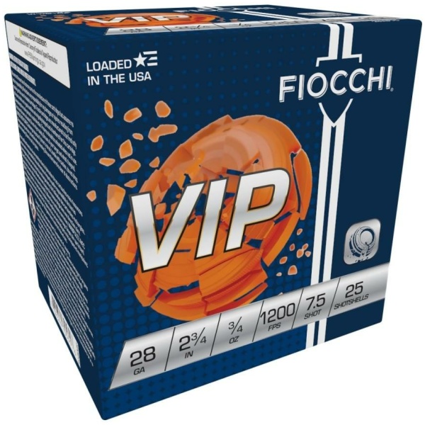 Fiocchi Exacta Target Loads  28 ga 2 3/4"  3/4 oz #7.5 1200 fps - 25/box
