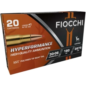 Fiocchi Hyperformance Hunt Rifle Ammunition .30-06 Sprg 180 gr SST 2675 fps 20/ct