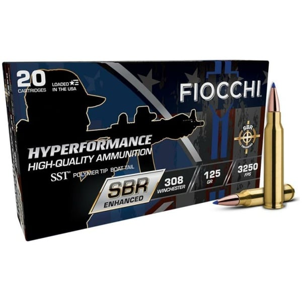 Fiocchi Hyperformance SBR SST Ammunition .308 Win 125gr PT 3250 fps 20/ct
