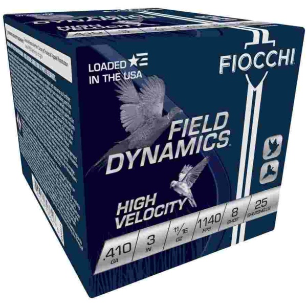 Fiocchi High Velocity - .410ga 3" #8-Shot 11/16oz. 25/rd