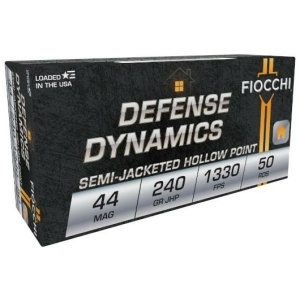 Fiocchi Pistol Shooting Dynamics Handgun Ammunition .44 Mag 240 gr JHP 1330 fps 50/ct