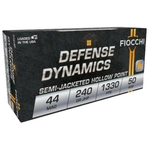 Fiocchi Pistol Shooting Dynamics Handgun Ammunition .44 Mag 240 gr JHP 1330 fps 50/ct