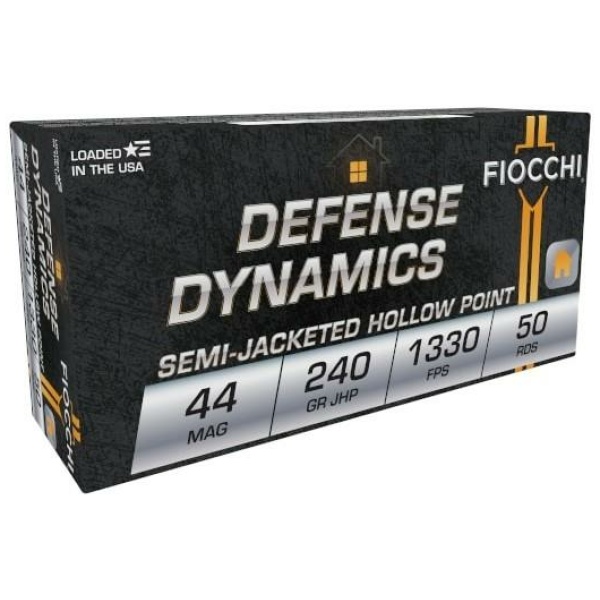 Fiocchi Pistol Shooting Dynamics Handgun Ammunition .44 Mag 240 gr JHP 1330 fps 50/ct