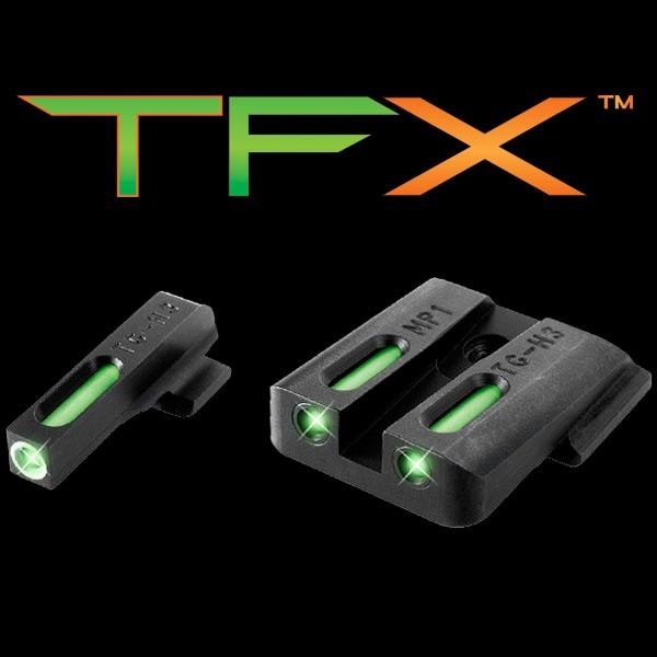 Truglo TFX Tritium/Fiber-Optic Day/Night Sights S&W M&P (including SHIELD & .22 models excluding .22 Compact / C.O.R.E. models) SD9 and SD40 (exclud