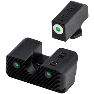 Truglo Tritium Pro Night Sights for Glock 17 / 17L 19 22 23 24 26 27 33 34 35 38 39 Front Outline White Rear Green