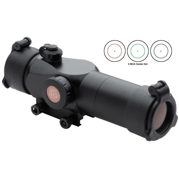 Truglo Triton 30mm Tri-Color Tactical Red Dot Sight - 1x30mm 3 MOA Center Dot - Black