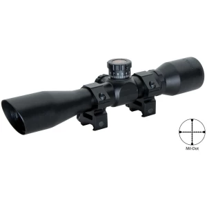 Truglo Tru-Brite Extreme Compact Tactical Rifle Scope with Rings - 4x32mm Mil-Dot  4" Matte