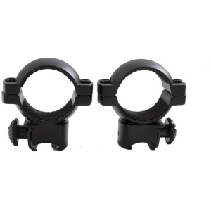 Traditions Aluminum Scope Rings fits .22 Airguns 3/8" Grooved Receiver 1" Medium - Matte Black