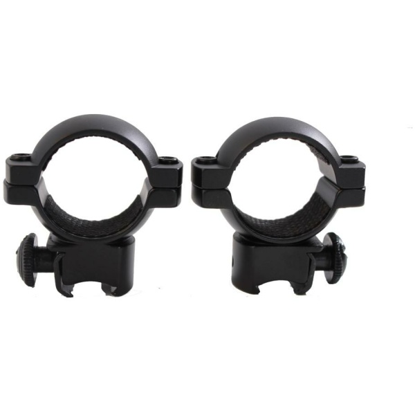 Traditions Aluminum Scope Rings fits .22 Airguns 3/8" Grooved Receiver 1" Medium - Matte Black