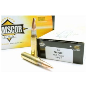 Armscor Rifle Ammunition .308 Win 168 gr HPBT 2500 fps 20/ct