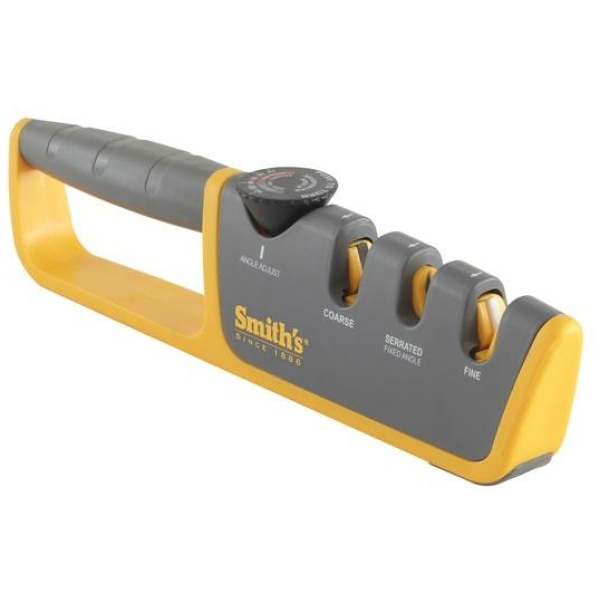 Smith's Adjustable Angle Pull-Thru Knife Sharpener for Straight Edge Knives - Coarse or Fine