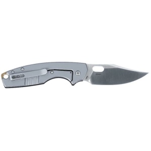 CRKT Pilar IV Folding Knife 3-1/10" Clip Point Blade Black and Silver