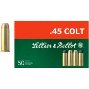 Sellier & Bellot Pistol & Revolver Ammo .45 Long Colt 250 gr LFN 50/Box