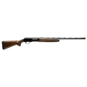 Side view of a hunting rifle on white background.