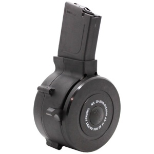 IVER JOHNSON MAGAZINE AR15 - 223 50RD DRUM BLACK POLYMER