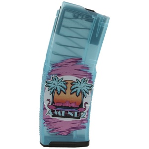 Amend2 MOD C AR-15 Mag - Translucent Miami Vice Teal | 30rd | 5.56 NATO