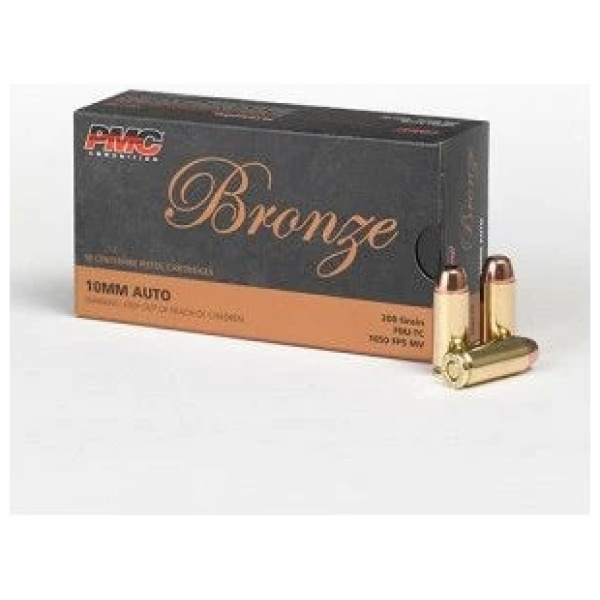 PMC Bronze 10mm Handgun Ammo - 200 Grain | FMJ-TC | 50rd Box