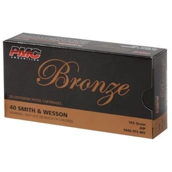 PMC Bronze .40 S&W Handgun Ammo - 165 Grain | JHP | 50rd Box