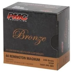 PMC Bronze .44 Magnum Handgun Ammo - 240 Grain | TCSP | 25rd Box