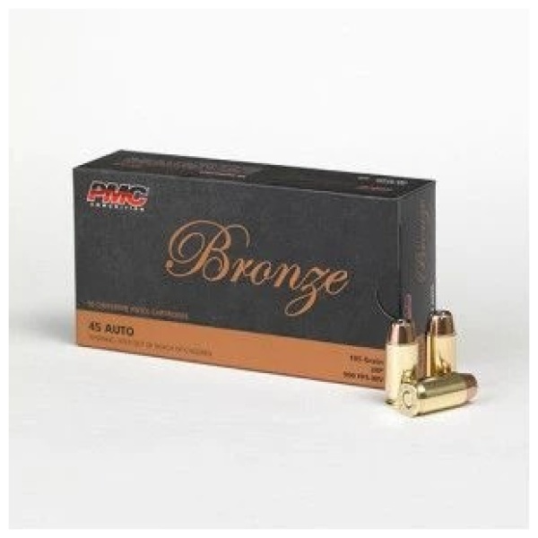 PMC Bronze .45 ACP Handgun Ammo - 185 Grain | JHP | 50rd Box