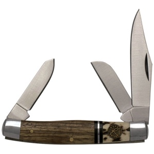 ABKT ROPER SERIES LAREDO STAG - STOCKMAN 3-BLADE WOOD HANDLES