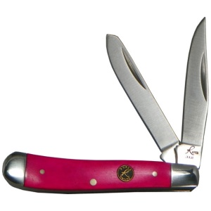 ABKT ROPER SERIES PINK SKY - PEANUT 2-BLADE PINK BONE HNDLS
