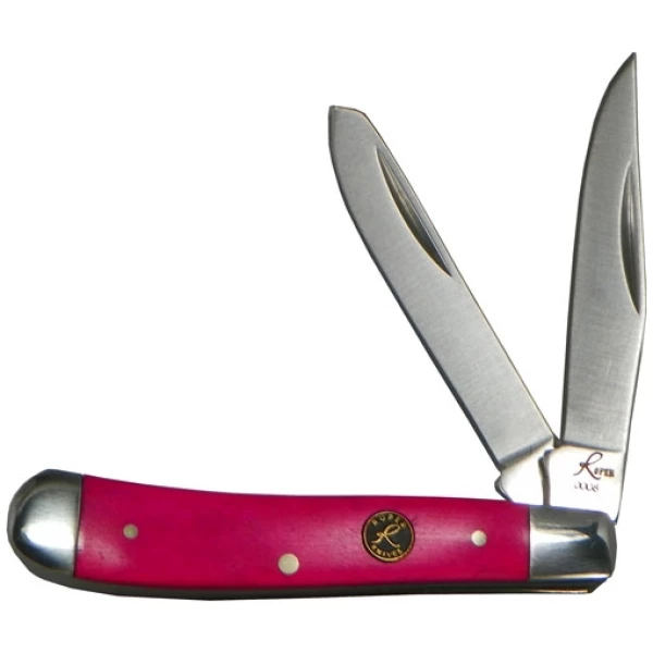 ABKT ROPER SERIES PINK SKY - PEANUT 2-BLADE PINK BONE HNDLS