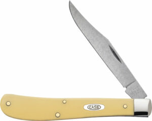 CASE KNIVES YELLOW SYNTHETIC - SMOOTH SLIMLINE TRAPPER